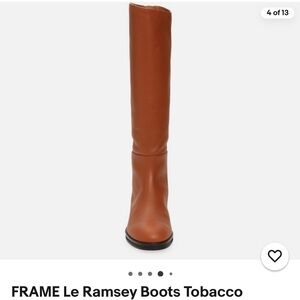 Frame Denim Le Ramsey Brown Leather Boots Size 37